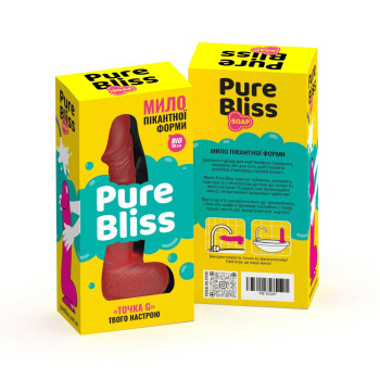 Крафтовое мыло-член с присоской Pure Bliss BIG Red, натуральное