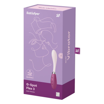 Вібратор Satisfyer G-Spot Flex 3 Red, гнучкий стовбур із фіксацією положення