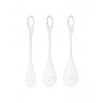 Набір йоні намистин Satisfyer Yoni Power 1 White, діаметр 2-2,5-3см, вага 22-46-74гр