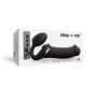 Безремневой вибрострапон с вакуумной стимуляцией Strap-On-Me MULTI ORGASM Black XL, регулируемый