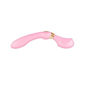Вібромасажер Shunga Zoa Light Pink, двосторонній