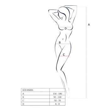Бодистокинг Passion ECO BS005 red, плотный, открытый доступ, имитация подвязок