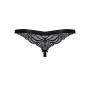 Кружевные танга с доступом Obsessive 828-THC-1 crotchless thong L/XL, черные