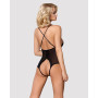 Сетчатое боди с открытыми ягодицами Obsessive 841-TED-1 teddy S/M, черный