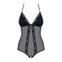 Сетчатое боди с открытыми ягодицами Obsessive 841-TED-1 teddy S/M, черный