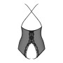 Сетчатое боди с открытыми ягодицами Obsessive 841-TED-1 teddy S/M, черный