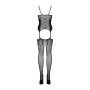 Бодістокінг Obsessive Bodystocking G314 S/M/L, імітація корсету та корсетного шнурівки