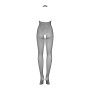 Бодистокинг из мелкой сетки с открытой грудью и доступом Obsessive Bodystocking N101 S/M/L, черный,