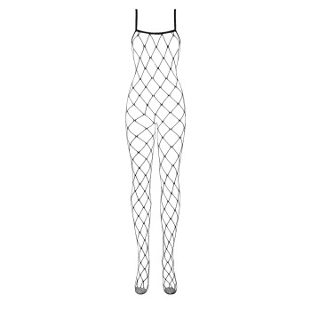 Бодістокінг з великим вічком і відкритими грудьми Obsessive Bodystocking N102 S/M/L, чорний, комбіне