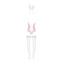 Еротичний костюм зайчика Obsessive Bunny suit 4 pcs costume pink L/XL, рожевий, топ з підв’язками, т