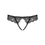 Кружевные танга с доступом Obsessive Contica crothchles thong L/XL, черные