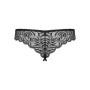Кружевные танга с доступом Obsessive Contica crothchles thong L/XL, черные