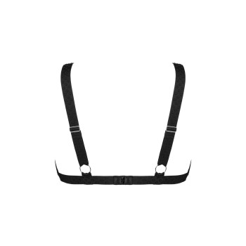 Мереживний бюстгальтер із трикутною чашкою Obsessive Estiqua bra XS/S, чорний, широкі лямки