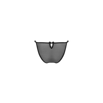 Полупрозрачные трусики с подвеской Obsessive Ivannes panties black L/XL, черные