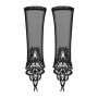 Сетчатые митенки с кружевом Obsessive Luiza mittens One size, черные