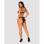 Напівпрозорий еротичний комплект Obsessive Obsessivia 2-pcs set black S/M, бюстгальтер та трусики, а