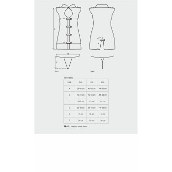 Эротический костюм стюардессы Obsessive Stewardess 3 pcs costume grey L/XL, серый, платье, стринги,