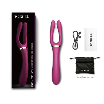 Вибратор-стимулятор Dorcel INFINITE JOY PLUM, многофункциональный, унисекс