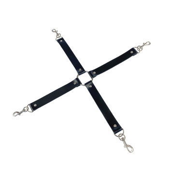 Крестовина из натуральной кожи Art of Sex - 4 Way Connector, Черный