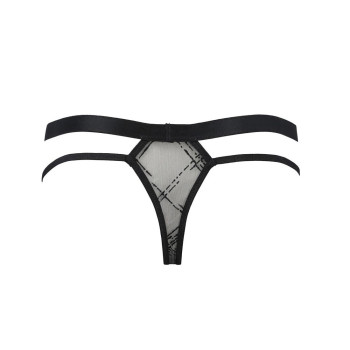 Чоловічі прозорі стринги Passion 029 Thong Collin L/XL Black, сітка