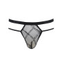 Мужские прозрачные стринги Passion 029 Thong Collin S/M Black, сетка
