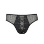 Чоловічі труси зі шнурівкою Passion 035 Slip Richard S/M Black, екошкіра, сітка