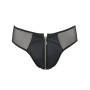 Мужские слипы на молнии Passion 042 Slip Timmy L/XL Black, экокожа, сетка