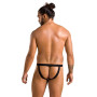 Мужские слипы на шнуровке Passion 044 Slip Ben XXL/XXXL Black, экокожа, люверсы