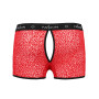 Мужские прозрачные боксеры Passion 046 Short Parker L/XL Red, сетка, под леопард