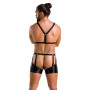 Комплект эротического мужского белья Passion 047 Set John XXL/XXXL Black, трусы, портупея