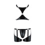 Комплект эротического мужского белья Passion 047 Set John XXL/XXXL Black, трусы, портупея