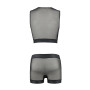Комплект мужского белья на шнуровке Passion 053 Set William XXL/XXXL Black, жилет, боксеры