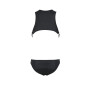 Мужское кожаное боди Passion 056 Adam S/M Black, заклепки