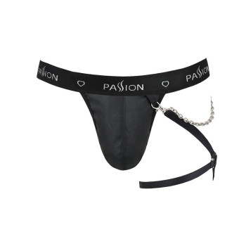 Чоловічі трусики танга з підв’язкою Passion 058 Thong Bill L/XL Black