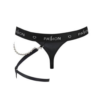 Мужские трусики танга с подвязкой Passion 058 Thong Bill XXL/XXXL Black