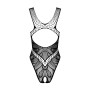 Бодистокинг с вырезами Obsessive B138 teddy S/M/L, black, с доступом
