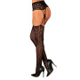 Эротические колготки-бодистокинг Obsessive Garter stockings S821 S/M/L, имитация чулок и пояса для ч