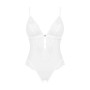 Эротическое полупрозрачное боди Obsessive Heavenlly crotchless teddy XS/S, с доступом