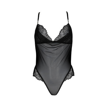 Сетчатое боди с кружевным лифом Passion DELIENA BODY S/M black