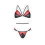 Комплект білизни Passion PEONIA SET L/XL red, бра, трусики