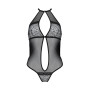 Сетчатое боди с кружевом на груди Passion SATARA BODY L/XL black