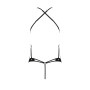 Боди с открытым доступом Passion TASMINA BODY XXL/XXXL, black, экокожа, шнуровки, ажурные кружева
