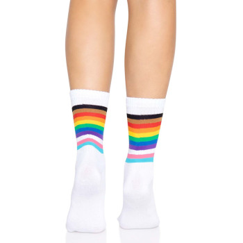 Носки женские в полоску Leg Avenue Pride crew socks Rainbow, 37–43 размер