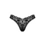 Кружевные стринги Obsessive Donna Dream thong XL/2XL Black, низкая посадка