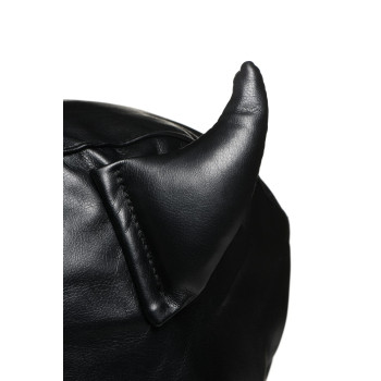 Маска Master Series Dungeon Demon Bondage Mask with Horns - Black