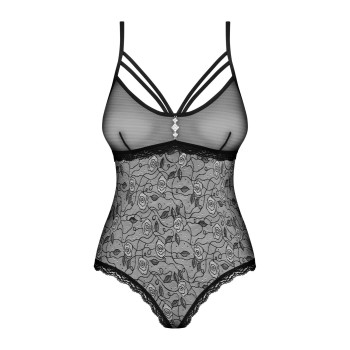 Мереживне боді з доступом 818-TED-1 teddy XS/S, чорне
