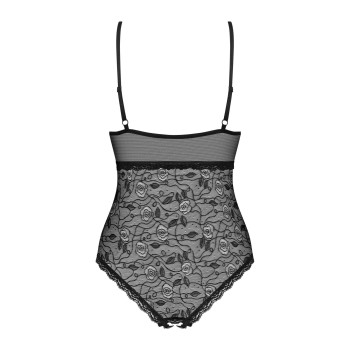 Мереживне боді з доступом 818-TED-1 teddy XS/S, чорне