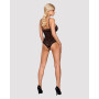Мереживне боді з доступом 818-TED-1 teddy M/L, чорне