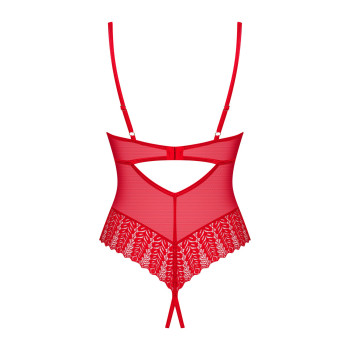 Боді Obsessive Ingridia crotchless teddy XS/S