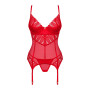 Корсет Obsessive Ingridia corset & thong XS/S